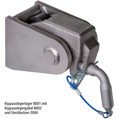 Lutningsbart fästelager 8001, stifthål 25/22 mm, rått stål.