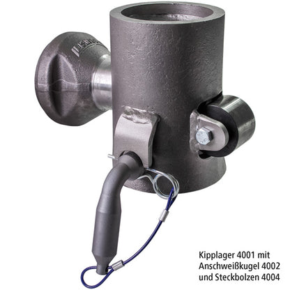 Socket pin 4004/9004, 30/30 mm, 3-pin lock., stl./zinc/nickel