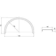 Mudguard HALQ 46130 (round), chequer plate
