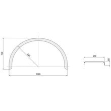 Stänkskärm HALQ 65128 (rund), schackrutig platta