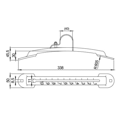 Mudguard bracket - VR 40.0, galvanised
