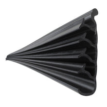 Splash guard apron, PE black, for insertion, 100 × 3800 mm