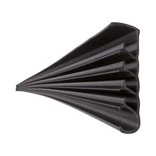 Splash guard apron, PE black, for screwing on, 100 × 3500 mm