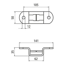 Insert pocket for brake cable T 64/C, loose