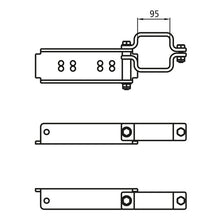 Clamp connection ZAV, 95 mm square drive shaft