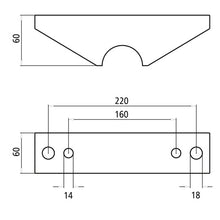 Support bracket for welding - 88.9 mm round