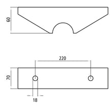 Support bracket for welding - 127 mm round, 05.075.08.20.0