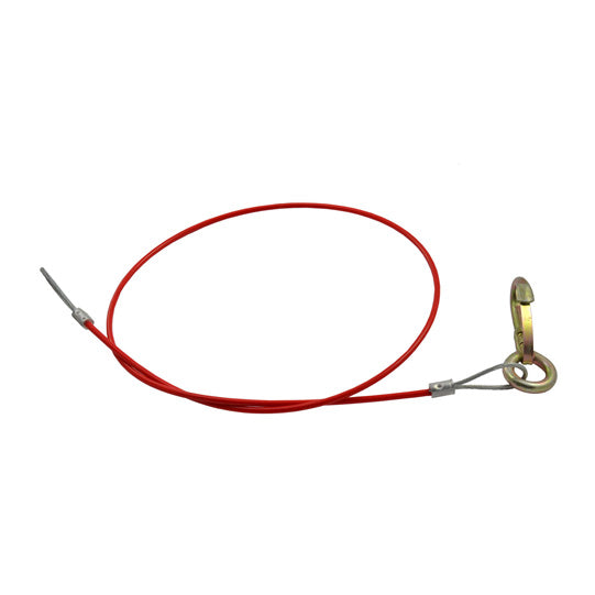 Breakaway cable with snap hook, without ring, length 2020 mm