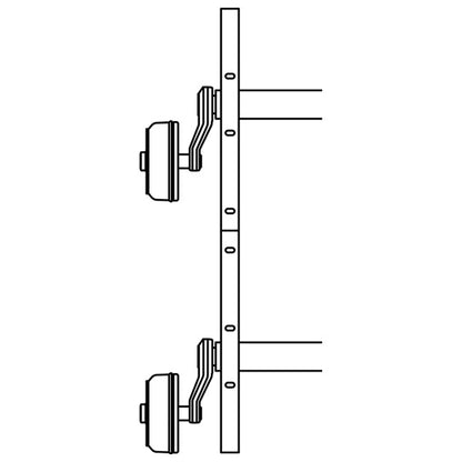 Rubber spring axle GFA 1350 - 5/67/112 with brake, 1000 mm AM