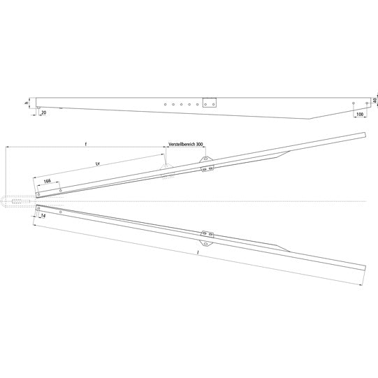 Drawbars ZG 2100 - 2500 mm long