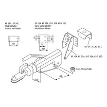 Overrun hitch for braked trailers KFG 35-D, V-drawbar