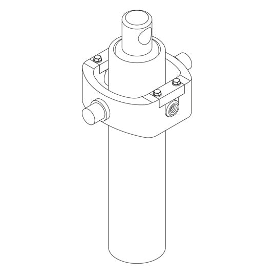 Tipping cylinder TZE 2B 6005, 2-stage, stroke volume 2.2 liters