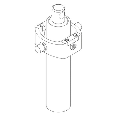Tipping cylinder TZE 2B 6005, 2-stage, stroke volume 2.2 liters