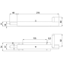 Spring bolt 2220/80 Spring bolt w. screw-on plate, L, stl.