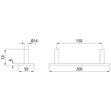 Dubbel presenningsrörhållare, rå