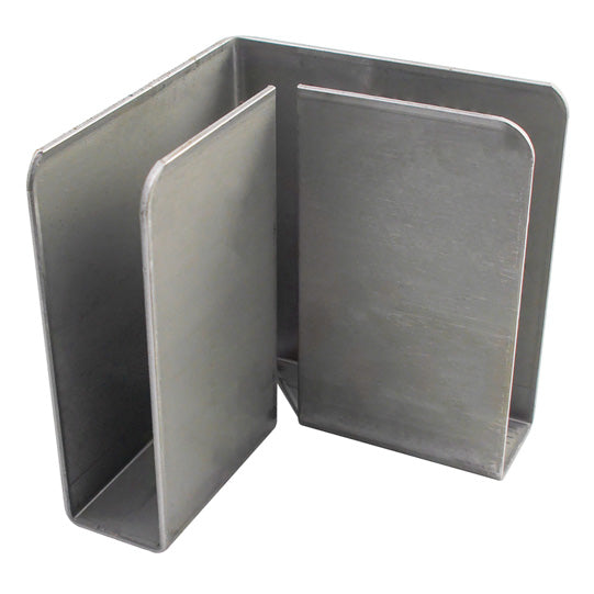 Insert pocket, corner pocket, closed, 100x110x28 mm, untreated