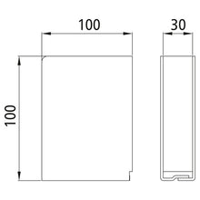 Insert pocket, closed, w/out hole pattern, 100x100x30 mm, untre