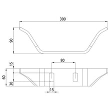 Weld-on bracket/console size 4, raw stl., MAN-compatible