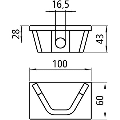 Mounting bracket 650, primed