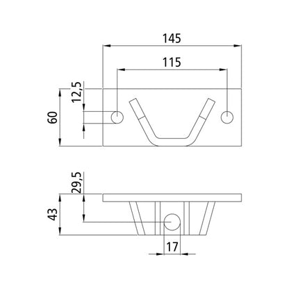 Screw-on bracket/console 650, galvanized steel