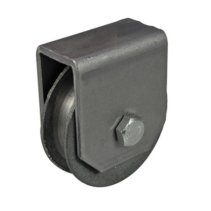 Rope pulley w/ bracket, raw, Ø 80 mm
