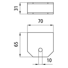 Bracket for rope pulley, raw, 80 mm