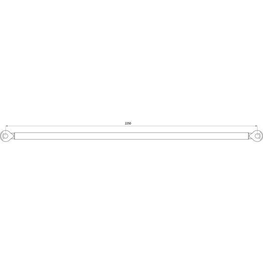 Tow bar, 32 t, bore 40/40, 2250 mm