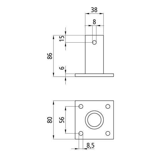 Bracket f. tow bar