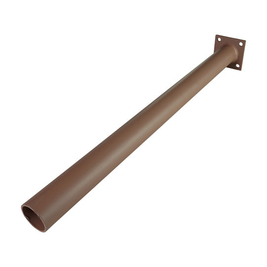 Straight support tube, Ø 51 x 700 mm, primed, w/ screw-on plate