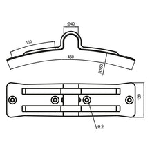 Bracket, long, galvanised,
