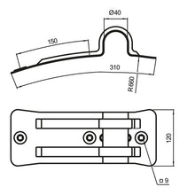 Fäste, kort, galvaniserat, för stänkskyddsfäste typ 400