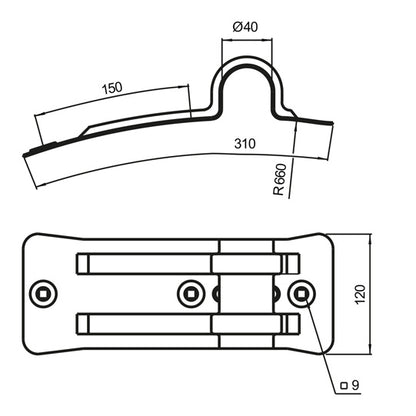 Bracket, short, galvanised, f. mudguard bracket type 400