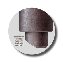 Spring catch/support leg lock, raw, bolt Ø 30 mm