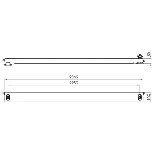 Crossbeam TFE.0052.00 Combination crossbeam Locking devices