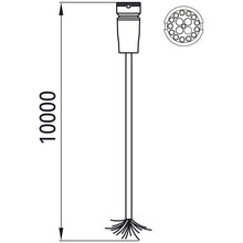 15-pin supply cable, LP30 pin housing, 10 m, open end