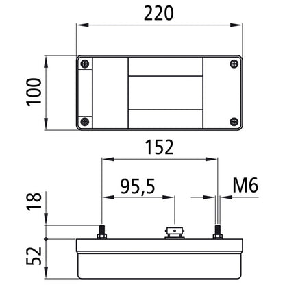 Midipoint I, 12 V, right, 5-pin bayonet