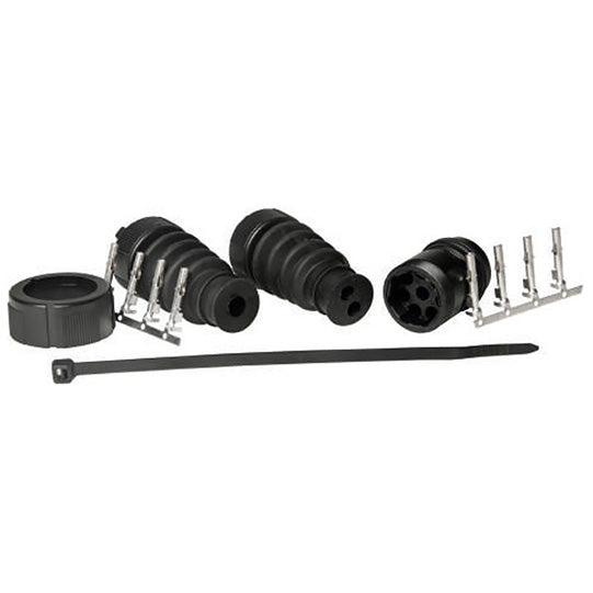Connector set 8-pin bayonet, socket, black