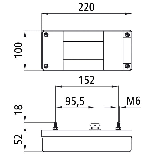 Midipoint I, 12 V, left, 5-pin bayonet, with NSL