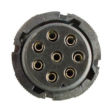 Connector 8-pin bayonet, socket, yellow