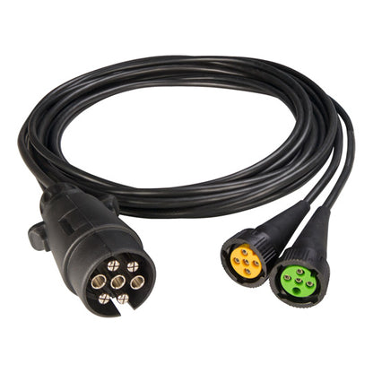 Supply cable, 7-pin plug, 4000 mm, 2x5-pin bayonet