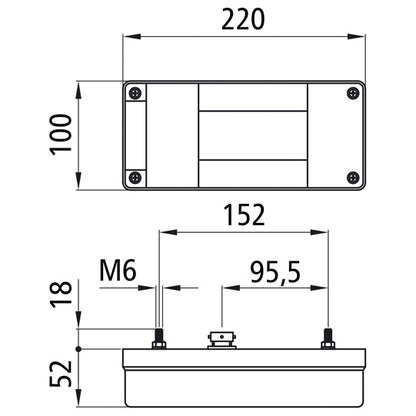Midipoint I, 12 V, right, 5-pin bayonet, with RFS