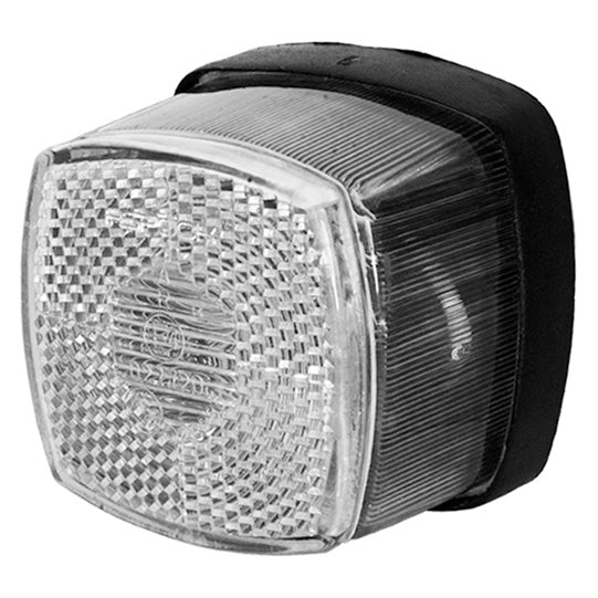Squarepoint, 12 V, white, with reflector, 1 grommet