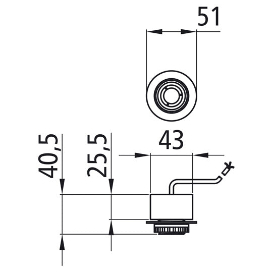 Reversing alarm, 1.20 m, open end 12/24 V compatible