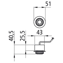 Reversing alarm, 1.20 m, open end 12/24 V compatible