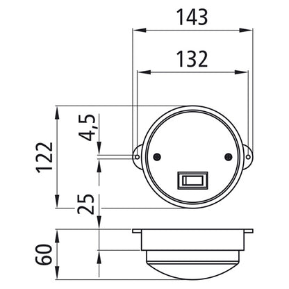 Inpoint, 12/24 V, interior light, w. switch, light loose