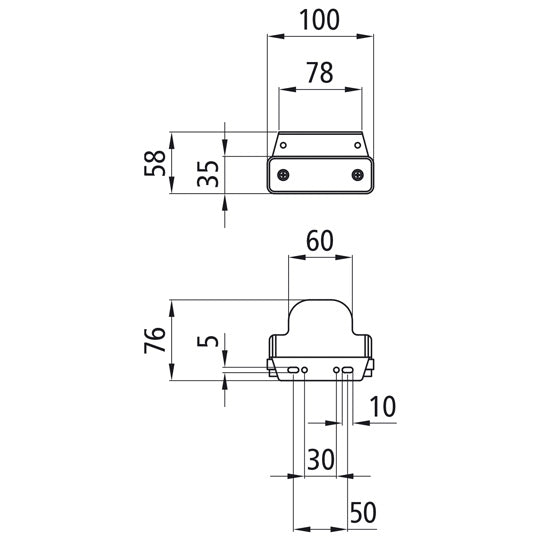 Flatpoint I LED, 24 V, white, without cable, 90° angle (Z)