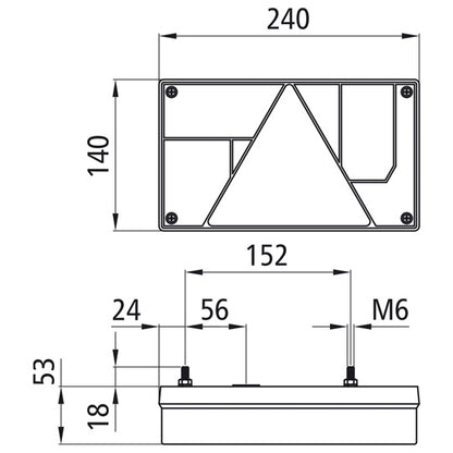 Multipoint I, 12 V, left, grommet, with triangle, with NSL