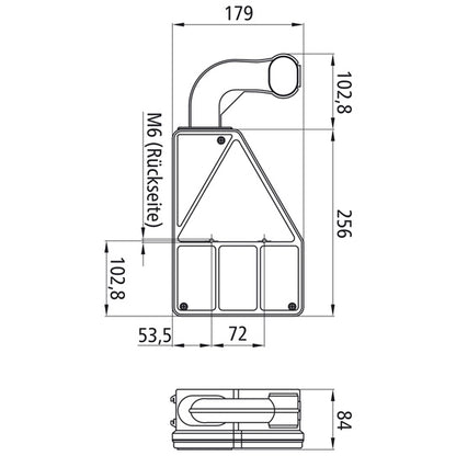 Earpoint I 12 V, right, 5-pin bayonet, with triangle, RFS, URA