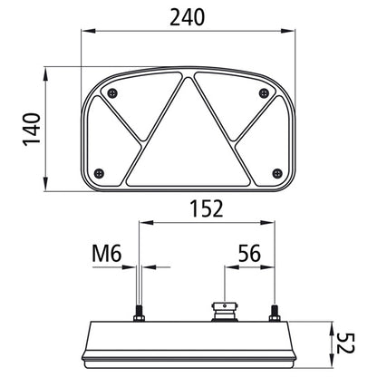 Multipoint II, 12 V,right,5-pin bayonet,w.delta,w.RFS,w.KZL