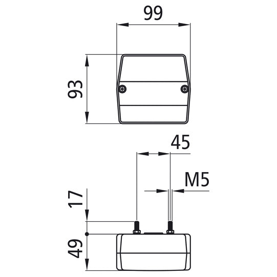 Minipoint, 12 V, L/R, grommet, optional KZL through cover